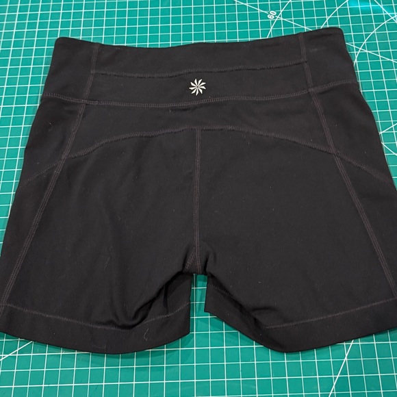 Athleta Black Athletic Shorts High Rise Workout Running Shorts Size Small - Picture 3 of 7